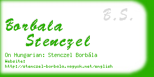 borbala stenczel business card