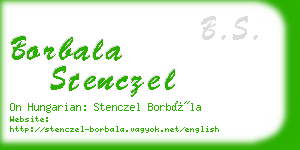 borbala stenczel business card